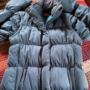 Athleta Down Puffer Coat converts to Vest  -medium  -Teal